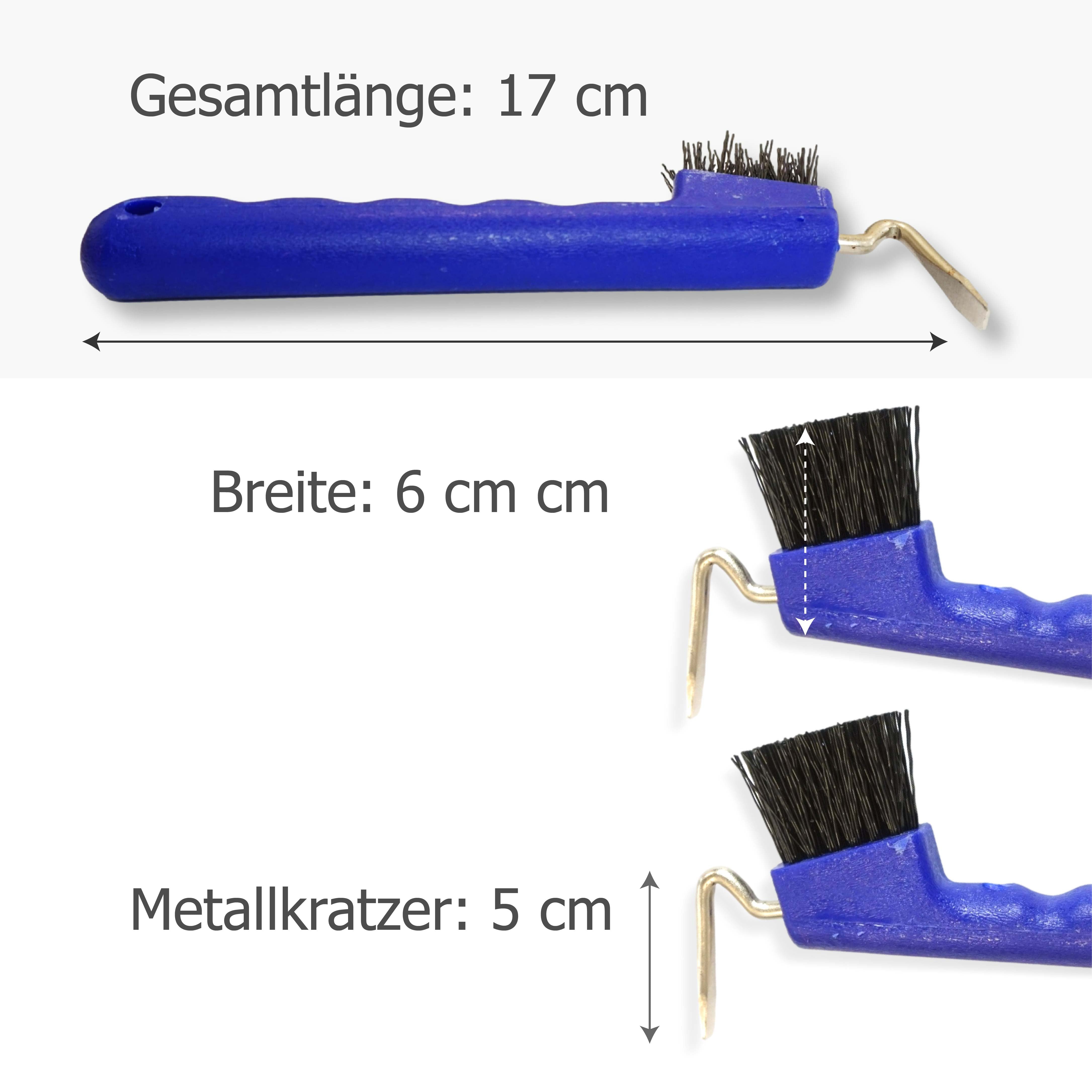 Hufkratzer mit stabiler Bürste und ergonomischen Griff